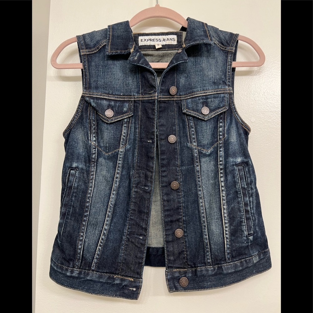 Express denim vest XS